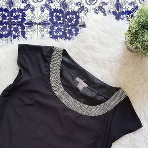 KENAR embellished black dress